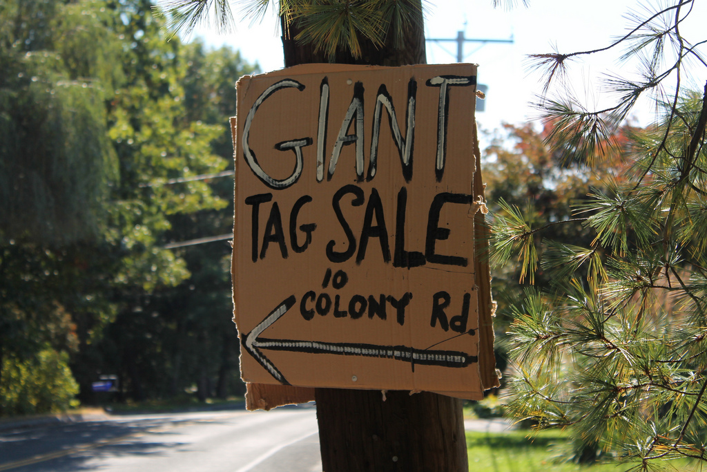 Tag Sale Sign